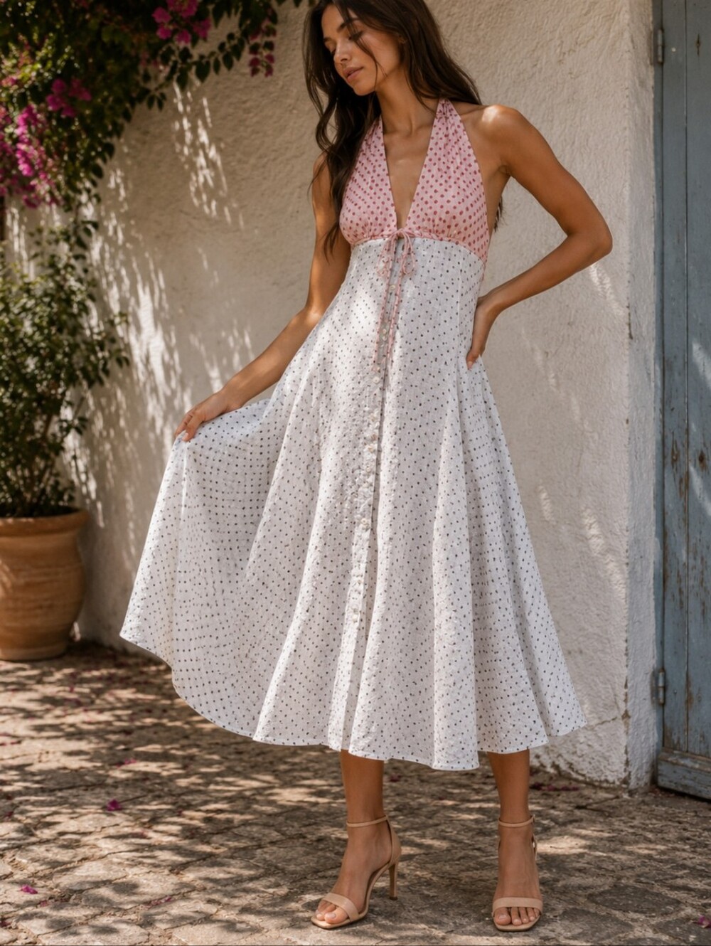 NWT Free People Stelladonna Linen Midi Dress